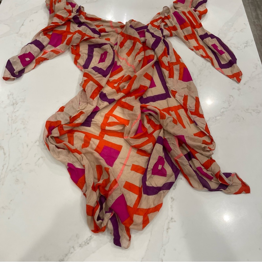 Michael Stars Red and Purple Cover -Up/Sarong - Picture 4 of 7